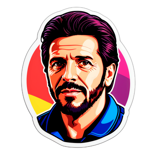 Наклейка с портретом Джулиано Симоне