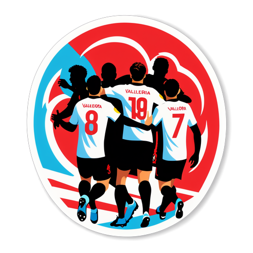 Reka Bentuk Stiker Modern Pertandingan Rayo Vallecano vs Mallorca