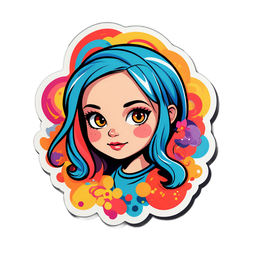 Energiaa ja Luovuutta Ilmentävä Tee Sticker