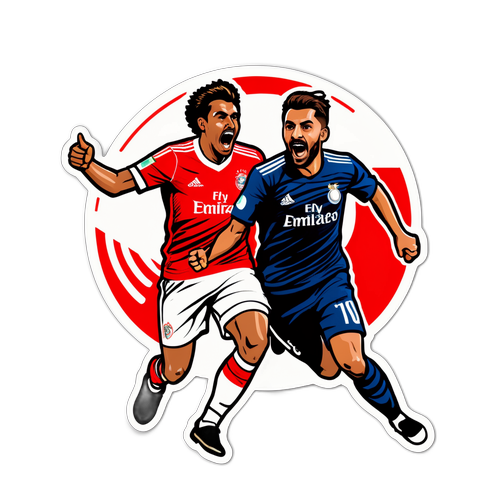 Sticker Aksi Penuh Tenaga Benfica vs Qarabag FK