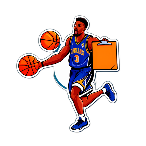 Basketball Player na Nasa Hangin