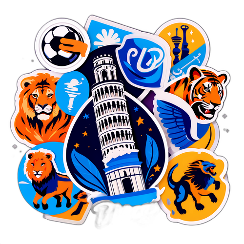 สติ๊กเกอร์ทีม "ปีซ่า" และ "อาตาลันต้า"