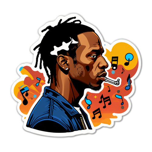 Travis Scott Musikk Sticker