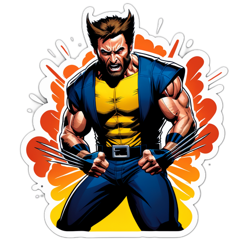 Illustration de Wolverine prêt à l'action