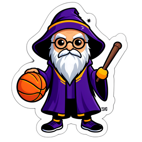 Sticker ng Wizard sa Basketball