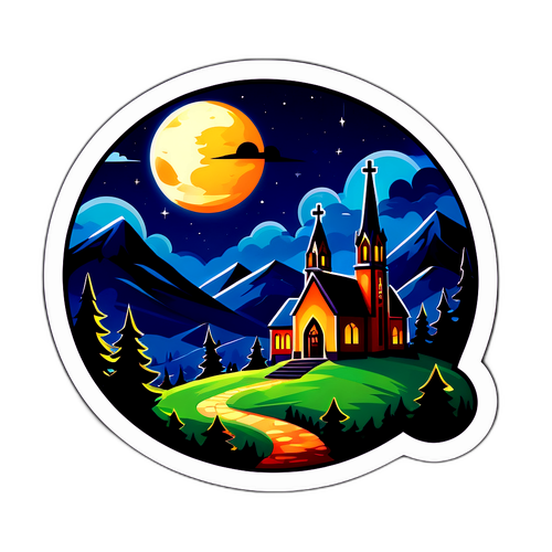 Éjjeli mise témájú matrica