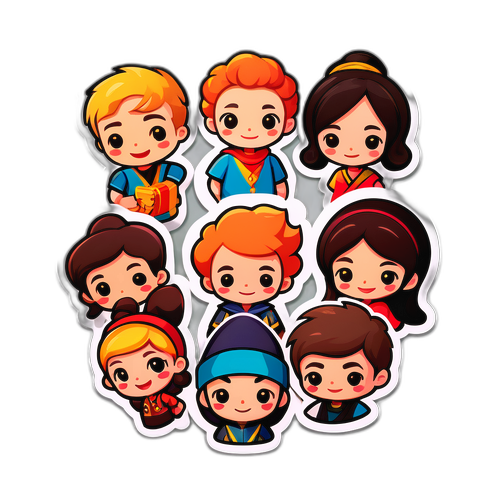 ラビットの物語を象徴するキャラクターの集合デザイン