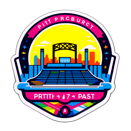 Яркий знак прогноза с символикой Питтсбурга и Миннесоты на фоне стилизованного спортивного стадиона