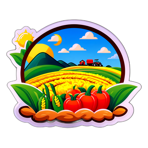 丰收的可爱卡通贴纸
