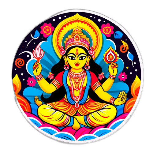 महालय परंपरागत बंगाली स्टिकर