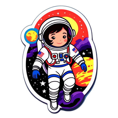 Un audace adesivo per Samantha Cristoforetti