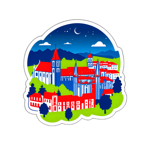 Sticker van Guimarães met zijn prachtige historische gebouwen