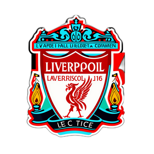 Nálepka s logem Liverpool – Newcastle fotbalového zápasu