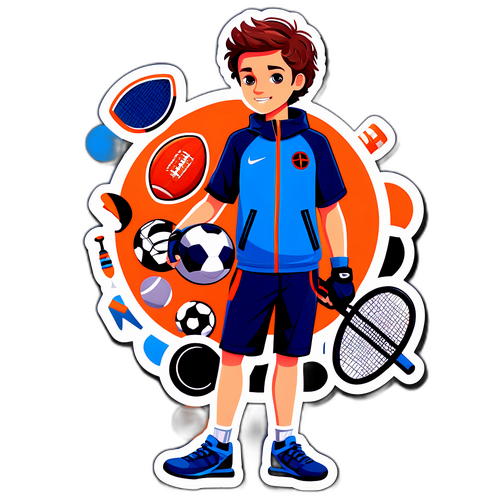 Moderne Sportaufkleber mit Luke Littler