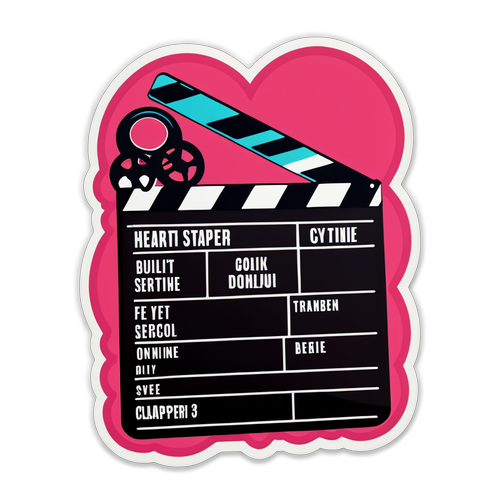 Heartstopper Season 3 Sticker Design: Capture the Magic with Clapperboard, Film Reel & Iconic Quotes!