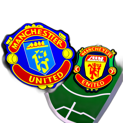 Manchester United és Everton logók találkozása a focipályán