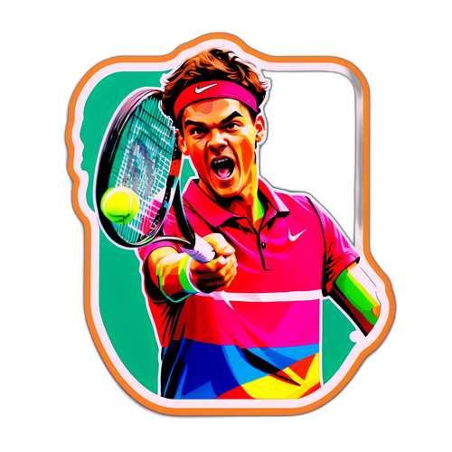 테일러 프리츠의 테니스 슬라이스 샷 스티커