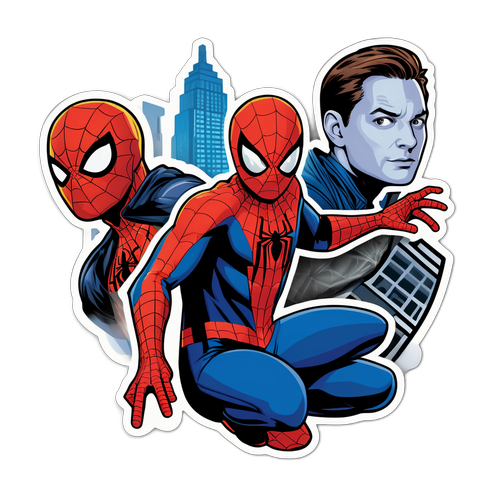 स्पाइडर-मैन 4 के पात्रों के साथ स्टिकर