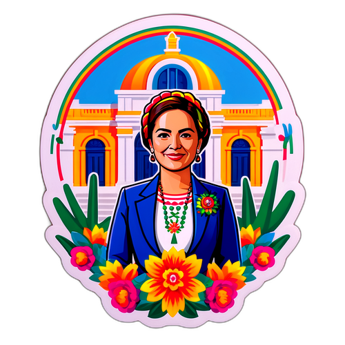 墨西哥女性總統與傳統建築