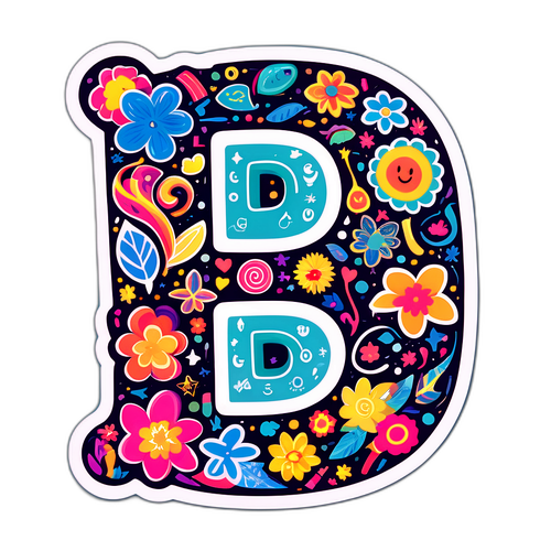 खुशी और एकता का प्रतीक 'U' Sticker