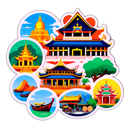 สติ๊กเกอร์วัดและตลาดในหนองจอก