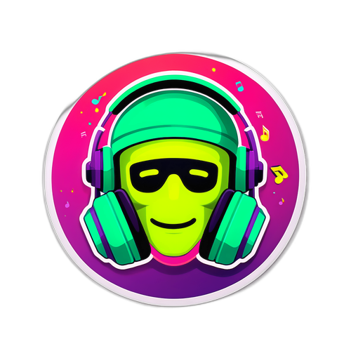 Наклейка с музыкальными элементами Spotify