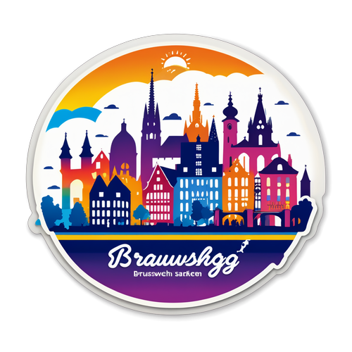 Sticker mit den Städten Braunschweig und Saarbrücken