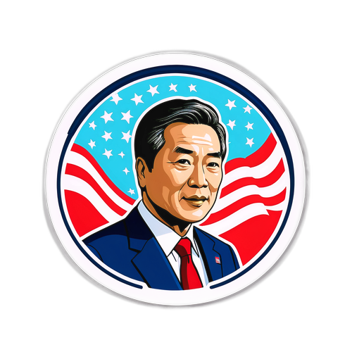 정치인의 비전 상징하는 패턴 스티커