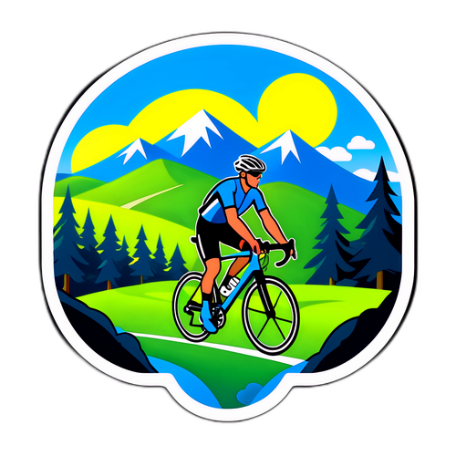 Thibau Nys Fietsend over een Heuvel