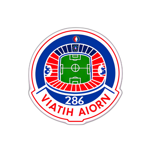 Sticker cu stadionul plin de fani așteptând victoria în Calificările UEFA European 2026