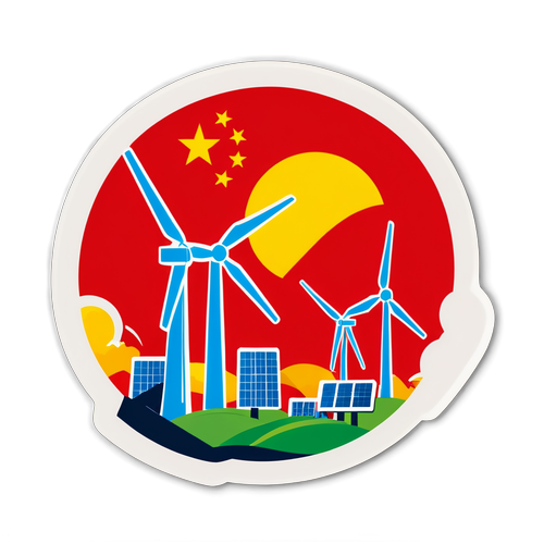 中国可再生能源成就贴纸