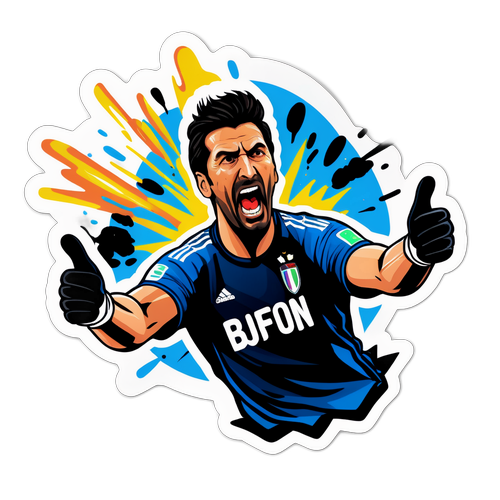 Stiker Buffon Menyelamatkan Legendaris