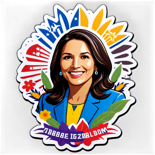 Political Statement Sticker Featuring Tulsi Gabbard