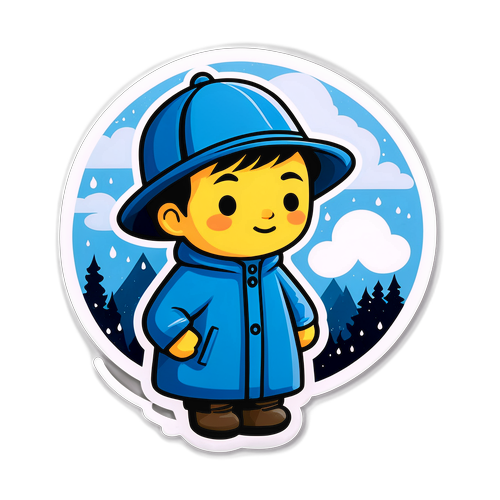 Человек в шляпе под дождем в Якутске