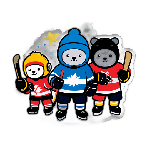 Pepatah Sekumpulan Pemain Hoki yang Comel