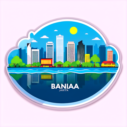 Stiker Panoramik Banjir Jakarta