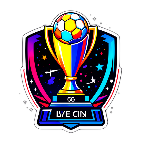 Champions League-trofeet i neonfarger