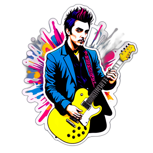 Sticker na Naglalarawan ng Live Music Vibes