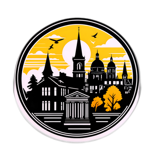 Weimar Silhuett med Natur och Historiska Element