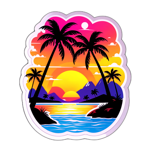 Cena do Pôr do Sol em Maurício