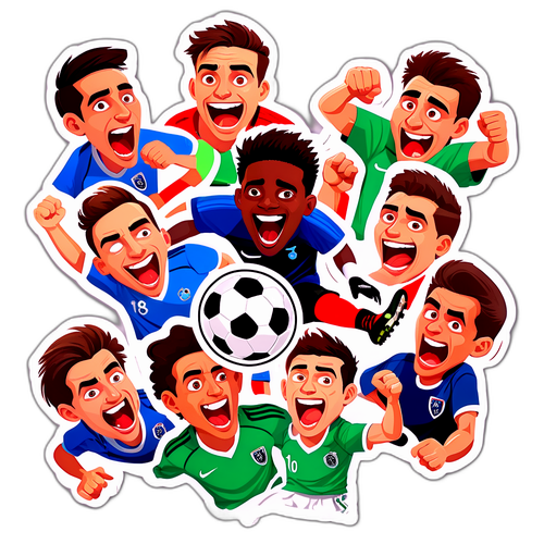 Wachezaji wa Soka Wakiwa na Uso wa Kicheko