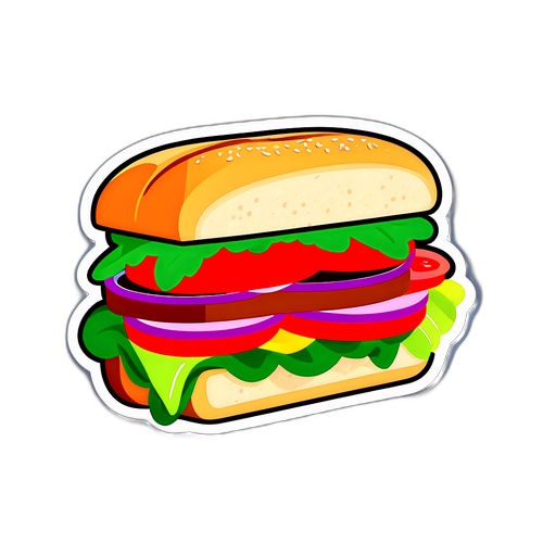 Mouth-Watering Avocado Sriracha BLT Sandwich Sticker