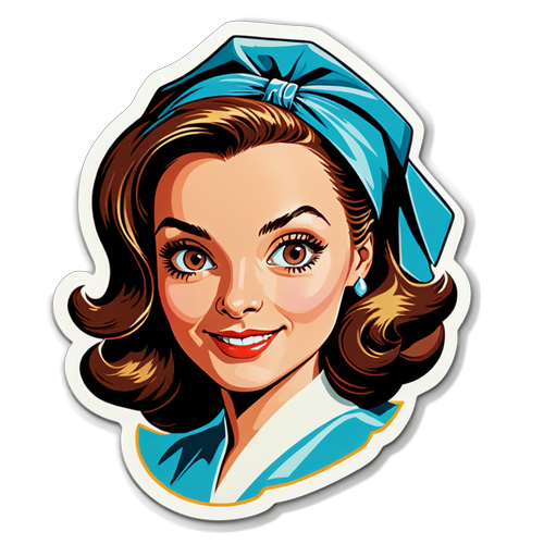 Retro Charm: Geneviève Grad Sticker