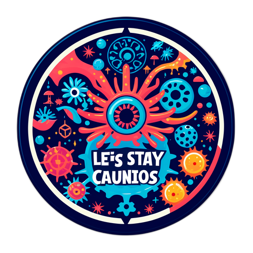 Un autocollant inspiré par le motif COVID