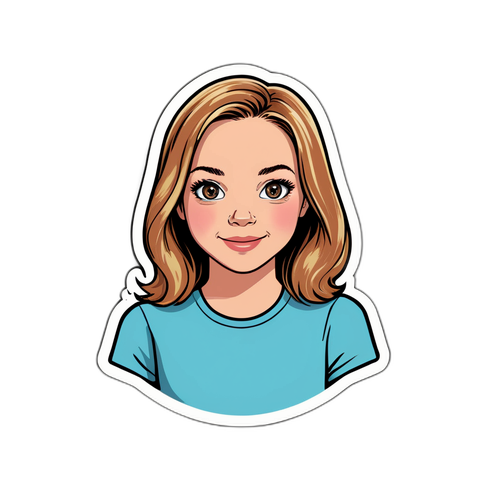 Стикер с милым изображением Сидни Суини