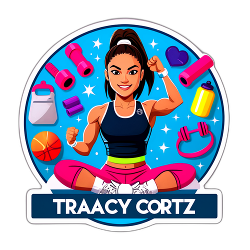 Autocollant de Tracy Cortez en mode entraînement