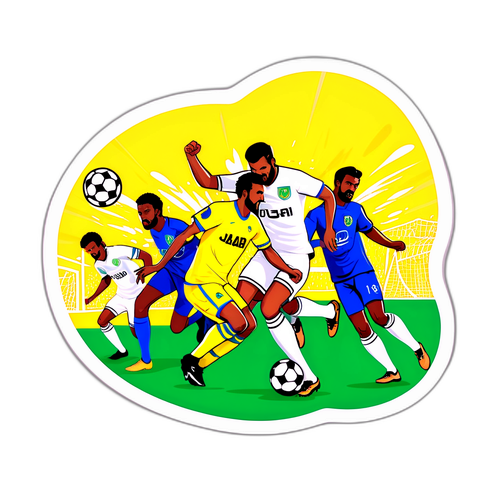 Energetická scéna fotbalového zápasu Jeddah proti Al Nassr