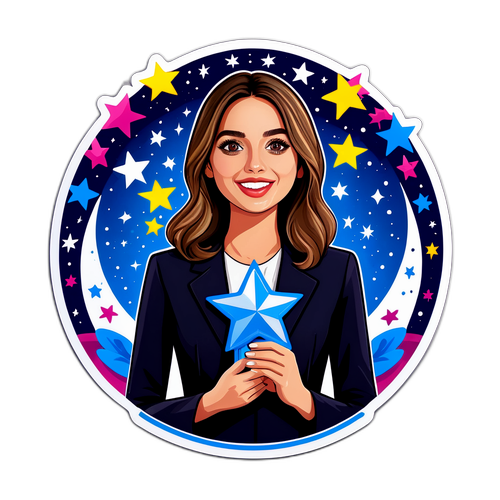 Sticker van Ana de Armas ontvangt een award