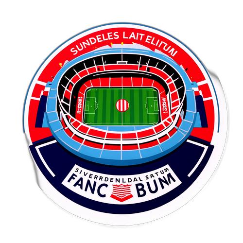 מדבקה של האצטדיון האיקוני סנדרלנד