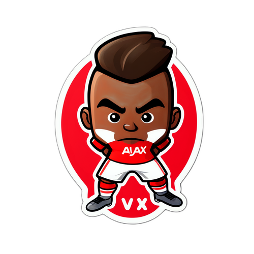 Hình dán cầu thủ hàng đầu Ajax theo phong cách hoạt hình